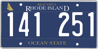 RI license plate 141251