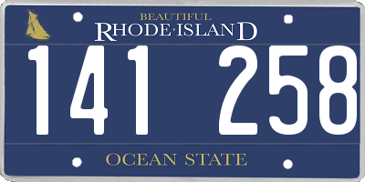 RI license plate 141258
