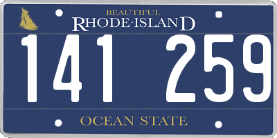RI license plate 141259