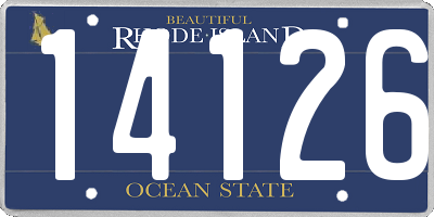RI license plate 14126