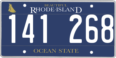 RI license plate 141268