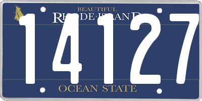 RI license plate 14127
