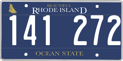 RI license plate 141272