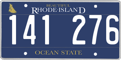 RI license plate 141276