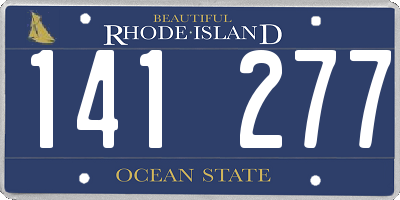 RI license plate 141277