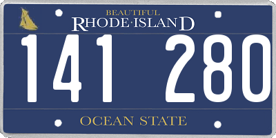 RI license plate 141280