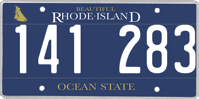RI license plate 141283