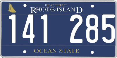 RI license plate 141285