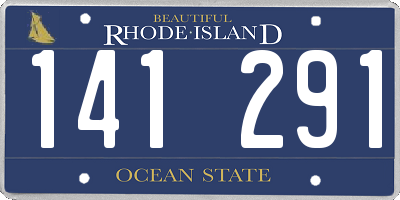 RI license plate 141291