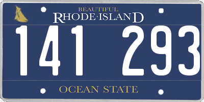 RI license plate 141293