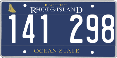 RI license plate 141298