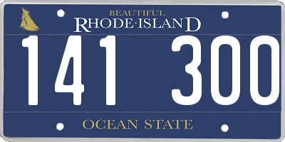 RI license plate 141300