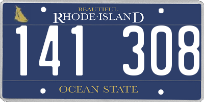 RI license plate 141308