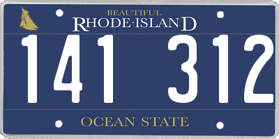 RI license plate 141312