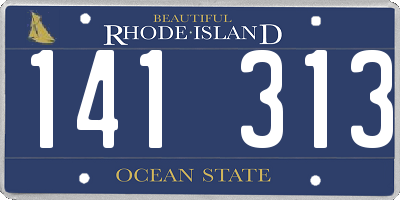 RI license plate 141313
