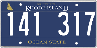 RI license plate 141317