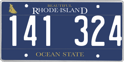 RI license plate 141324