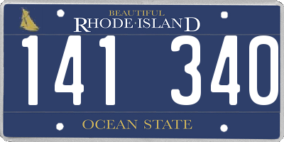 RI license plate 141340