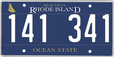 RI license plate 141341
