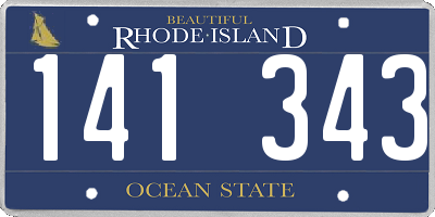 RI license plate 141343