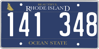 RI license plate 141348