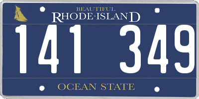 RI license plate 141349