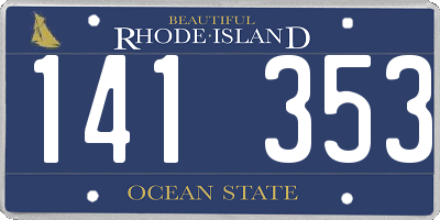 RI license plate 141353