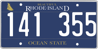 RI license plate 141355
