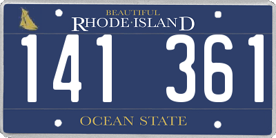 RI license plate 141361