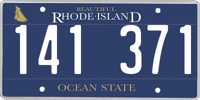 RI license plate 141371