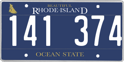 RI license plate 141374