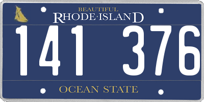 RI license plate 141376