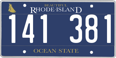 RI license plate 141381