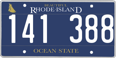 RI license plate 141388
