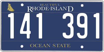 RI license plate 141391