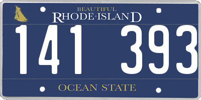 RI license plate 141393