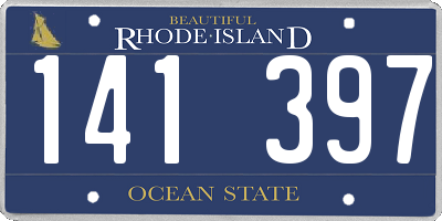 RI license plate 141397