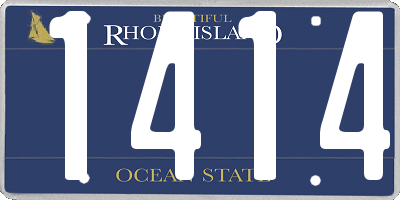 RI license plate 1414
