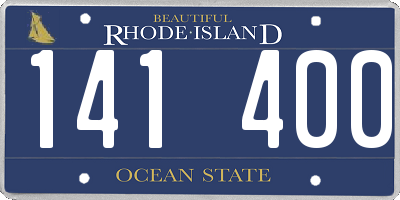 RI license plate 141400