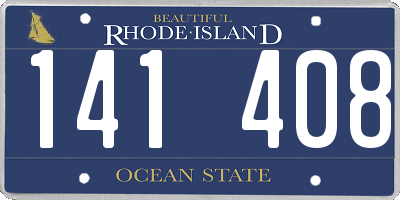 RI license plate 141408