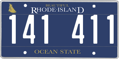 RI license plate 141411