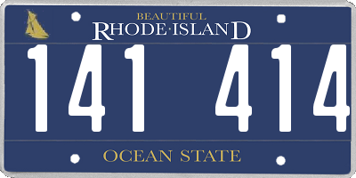 RI license plate 141414