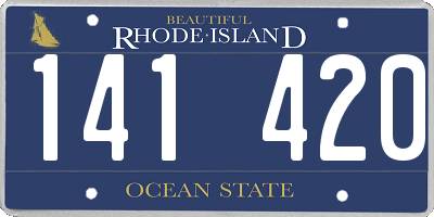 RI license plate 141420