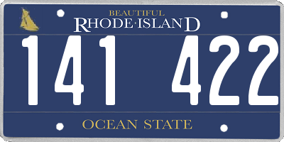 RI license plate 141422