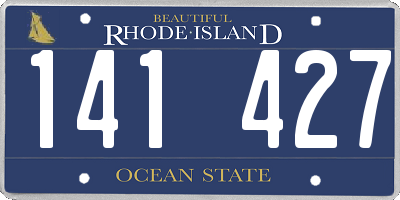 RI license plate 141427