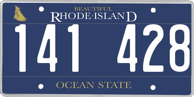 RI license plate 141428