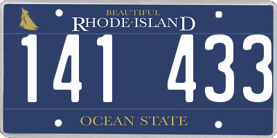 RI license plate 141433