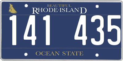 RI license plate 141435