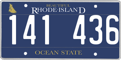RI license plate 141436