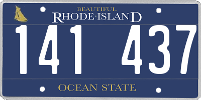 RI license plate 141437